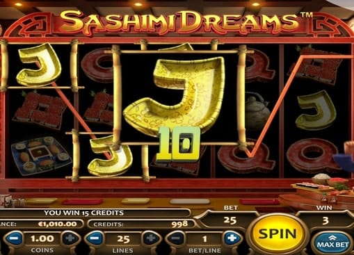 Выпадение комбинации символов в игре Sashimi Dreams